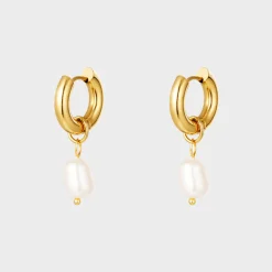 Winther Studio Chunky Pearl Hoops> Øreringe