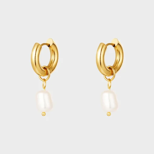 Winther Studio Chunky Pearl Hoops> Øreringe
