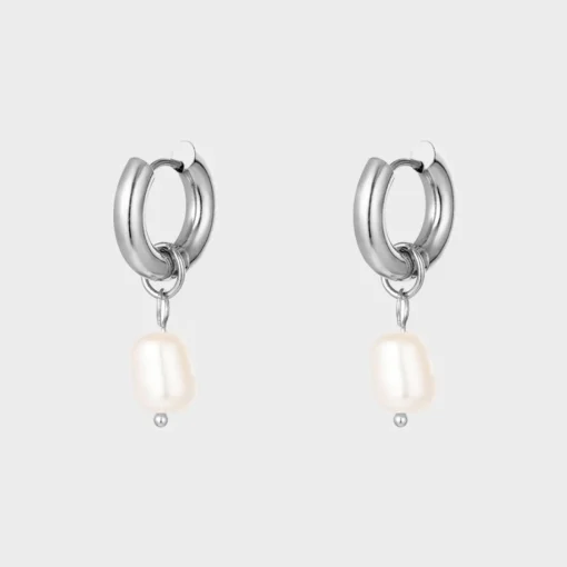 Winther Studio Chunky Pearl Hoops> Øreringe