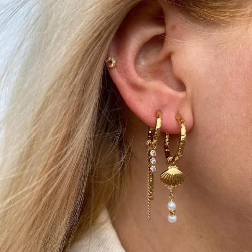 Winther Studio Clear Stone Charm> Øreringe