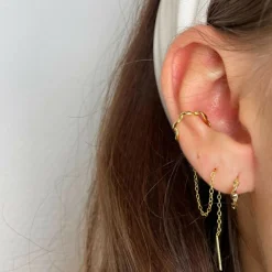 Winther Studio Mini Twisted Hoops> Øreringe