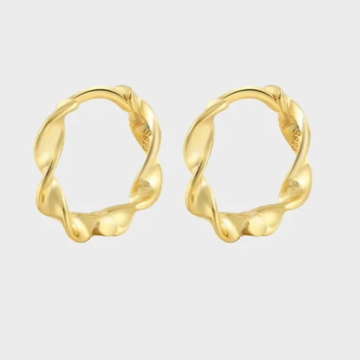 Winther Studio Mini Twisted Hoops> Øreringe